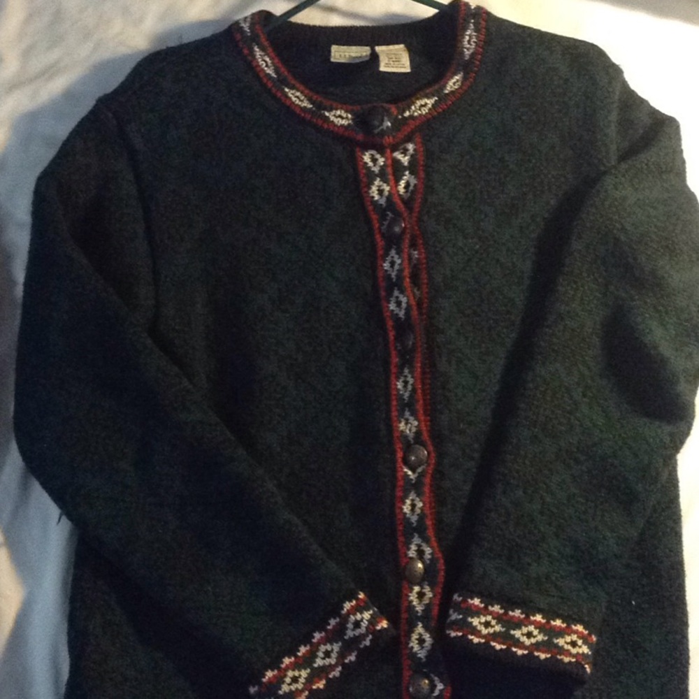 LL Bean Holiday Sweater 100% Cotton women's small