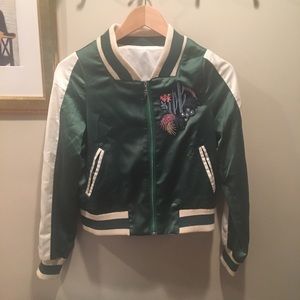 Lightweight satin Cactus patch jacket