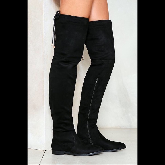 Nasty Gal Shoes - BRAND NEW! NEVER WORN! Black thigh-high boots!