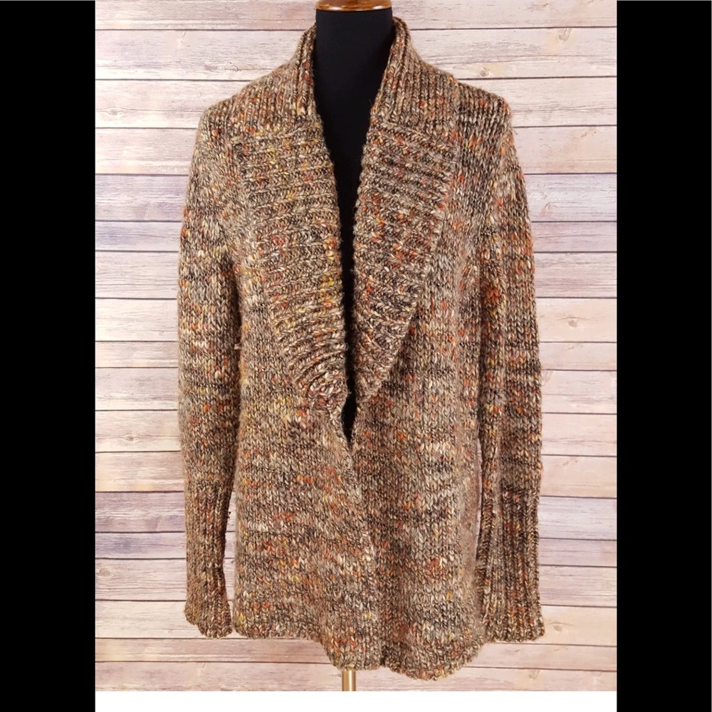 Talbots Chunky Cable Knit Open Front Sweater