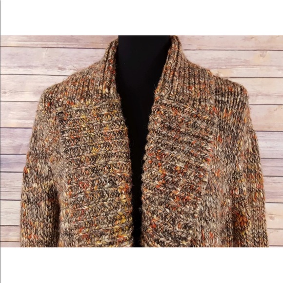 Talbots Chunky Cable Knit Open Front Sweater - Picture 2 of 8