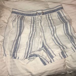 NWT H&M white blue striped beach shorts