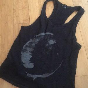 Moon Tank Black Racerback Tank