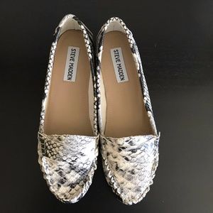 Steve Madden Murphey Natural Snake Flat 6.5 New