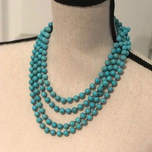 Turquoise Beaded Wrap Necklace