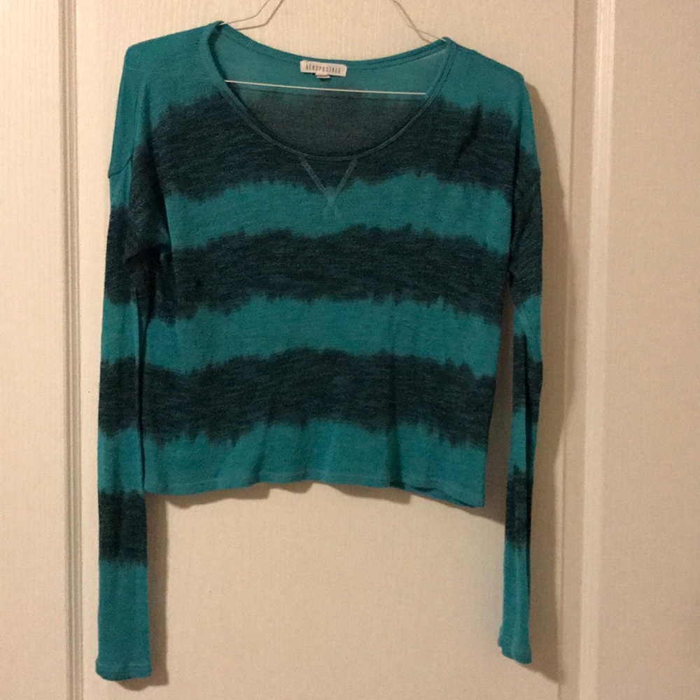 Aéropostale Turquoise & Black sweater Size Medium