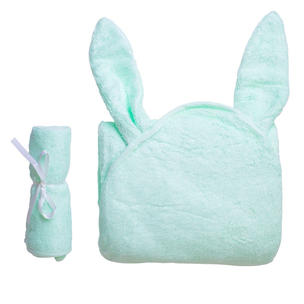 ❤️NWT Baby Bamboo Hooded Towel and Washcloth Set❤️
