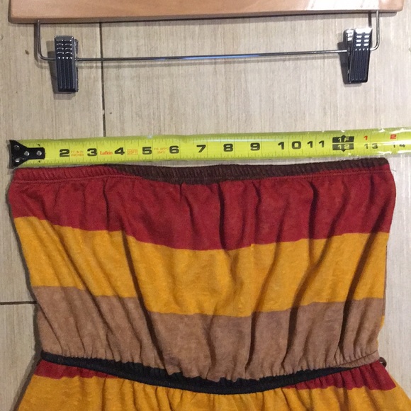 Stripe High-Low Strapless Dress - Picture 7 of 8