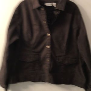 Chico’s brown jean jacket, size 3