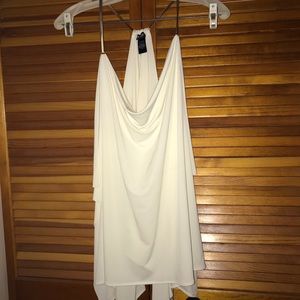 Beautiful cream Express tank top with gold straps