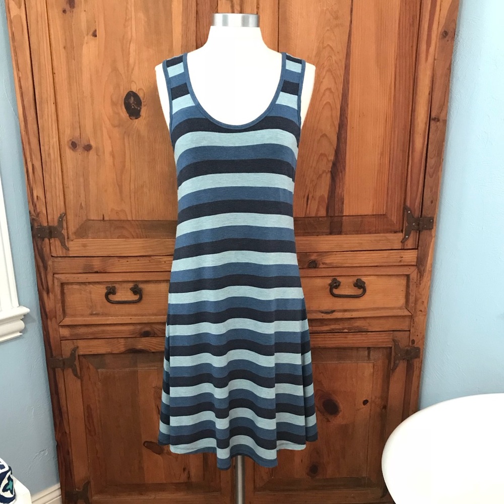 Calvin Klein blue striped tank dress