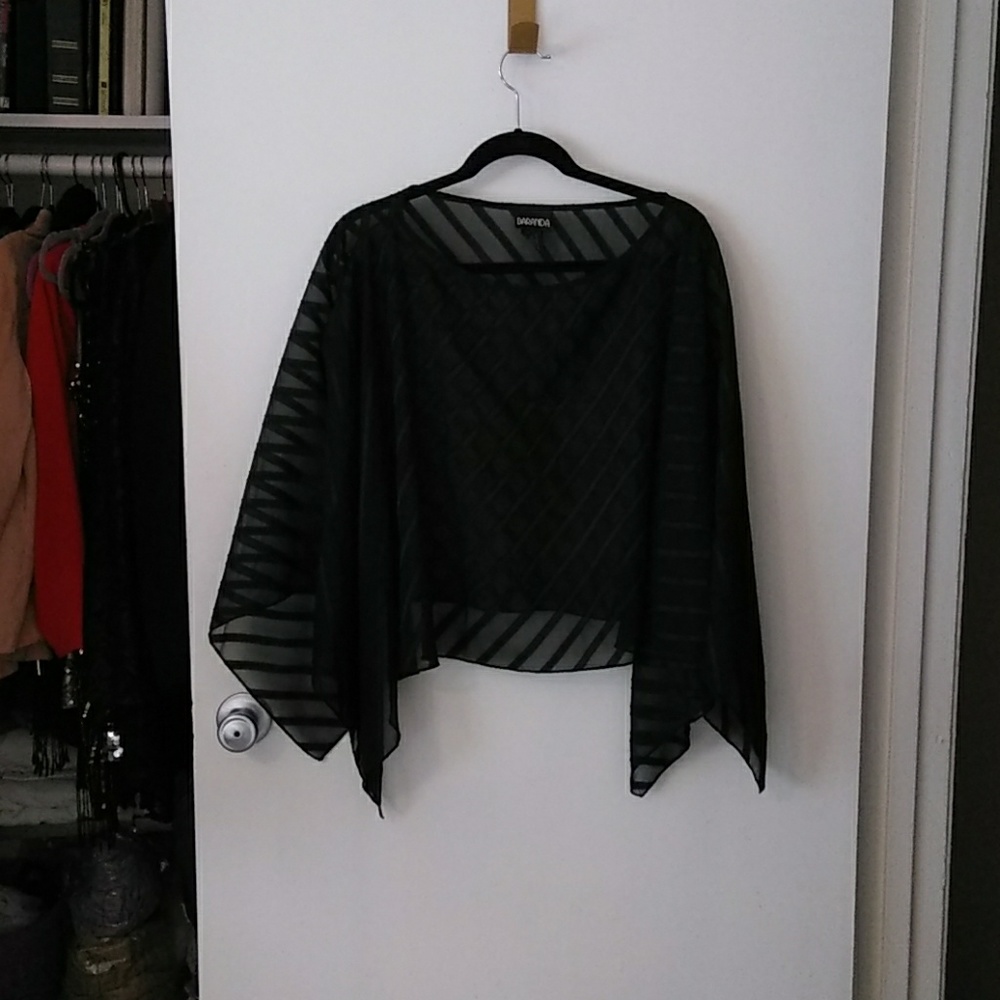 Sheer black cover up