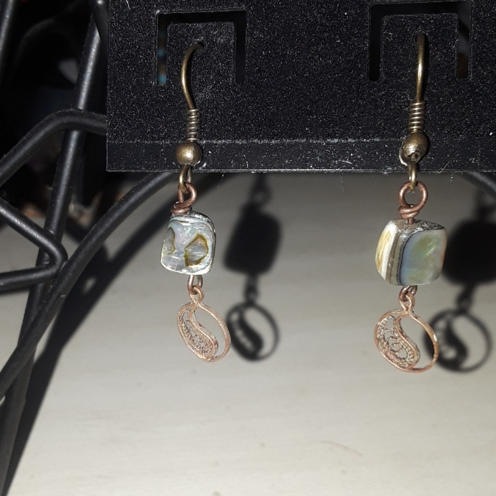 NWT Shell and Vintage finding Earrings