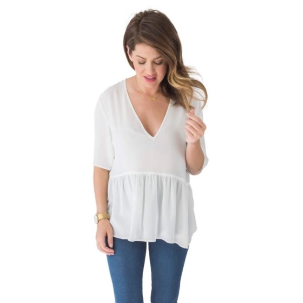 Jillian Harris for Privilege pretty in peplum top.