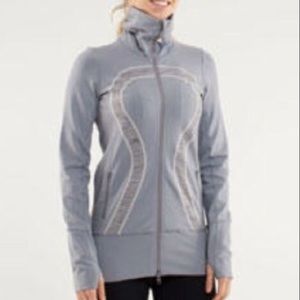 Rare Lululemon In Stride Jacket In Fossil grey