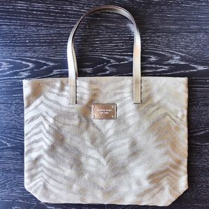 Michael Kors Gold Zebra Print Tote