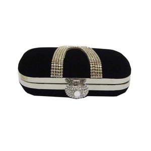 Brand new evening clutch with rhinestone detail.