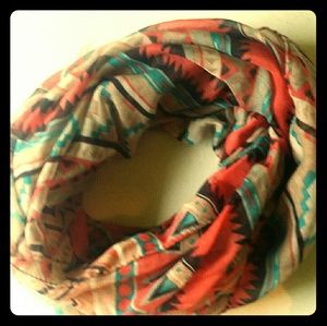 Tribal print infinity scarf