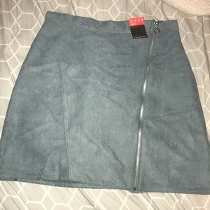 Suede turquoise Primark skirt