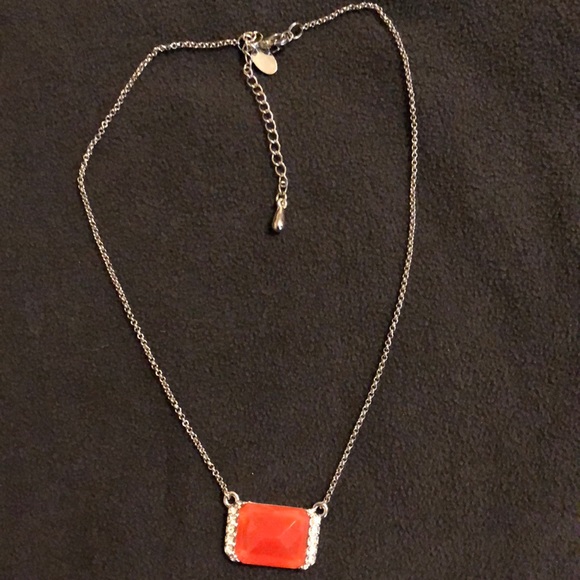 Lia Sophia Necklace w/coral stone - Picture 1 of 4