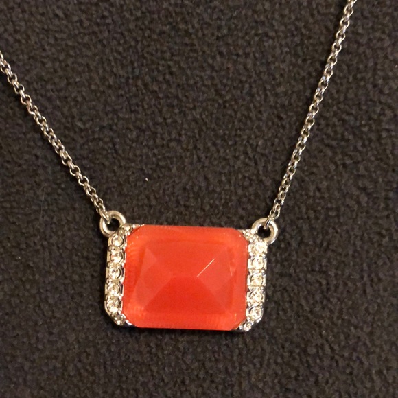 Lia Sophia Necklace w/coral stone - Picture 2 of 4