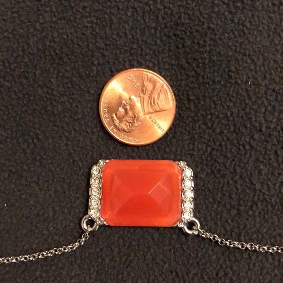 Lia Sophia Necklace w/coral stone - Picture 4 of 4