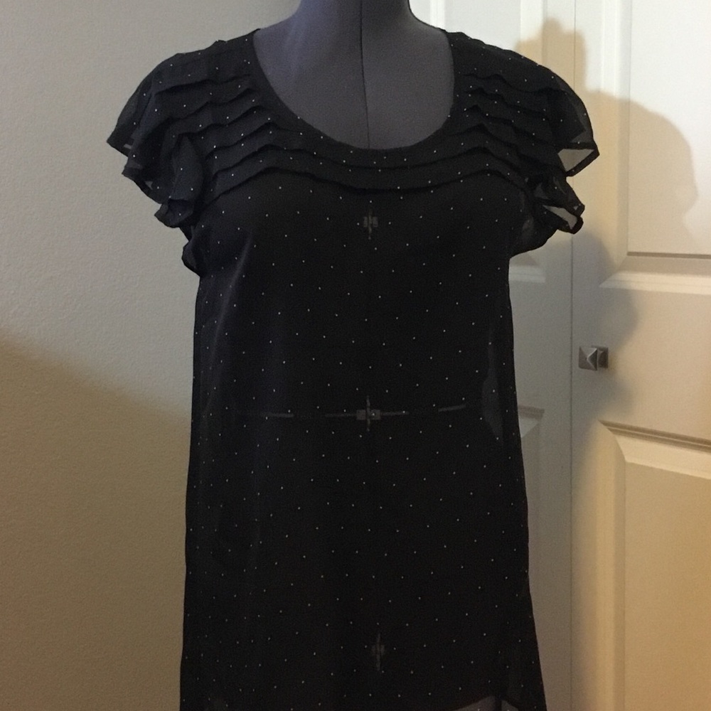 Polka dot sheer top