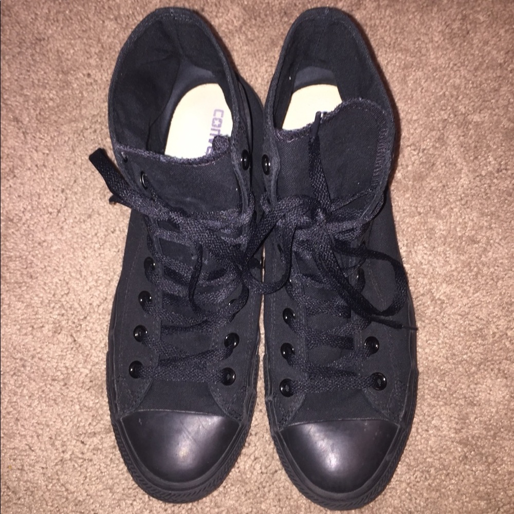 All Black High Top Converse