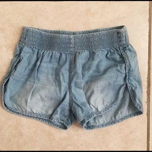 Blue loose shorts!