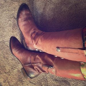 Military Horseback Riding Boots English Leather