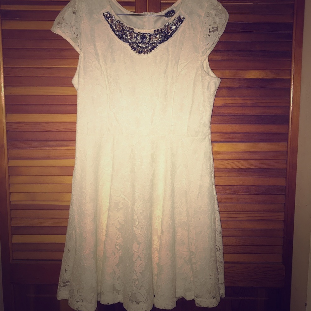 Cream lace dress