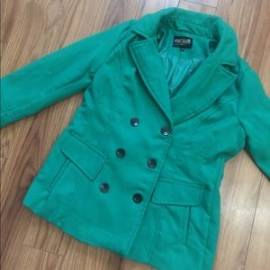 green Platinum pea coat