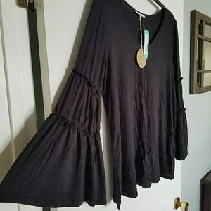 August Mist Shay Ruffle Detail Knit Top Stitch Fix