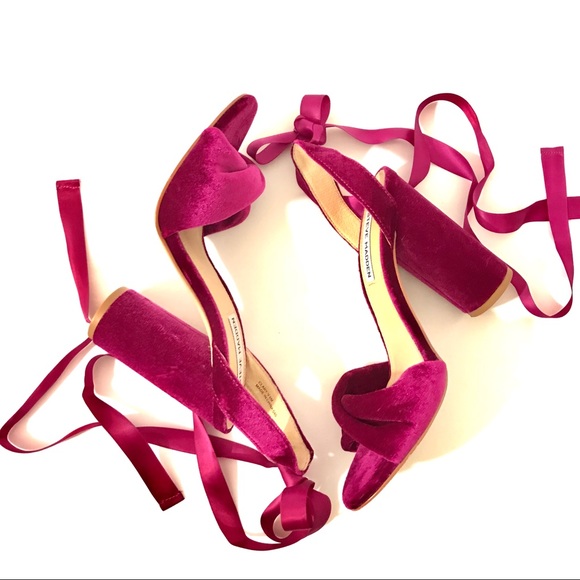 STEVE MADDEN Clary-V Velvet Sandal Heels - Picture 4 of 5