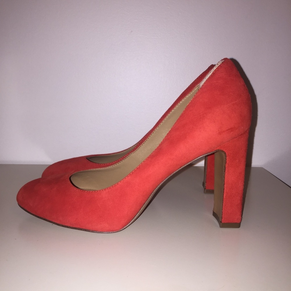 Red Suede Pumps