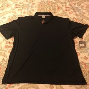 Black 100% polyester polo
