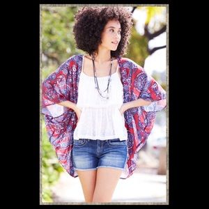 Paisley print kimono