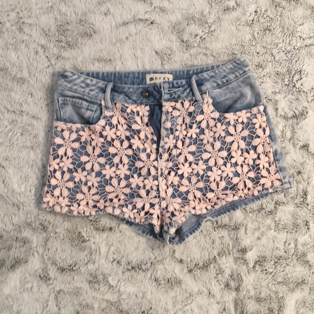 Roxy high-waisted jean shorts!