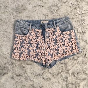 Roxy high-waisted jean shorts!