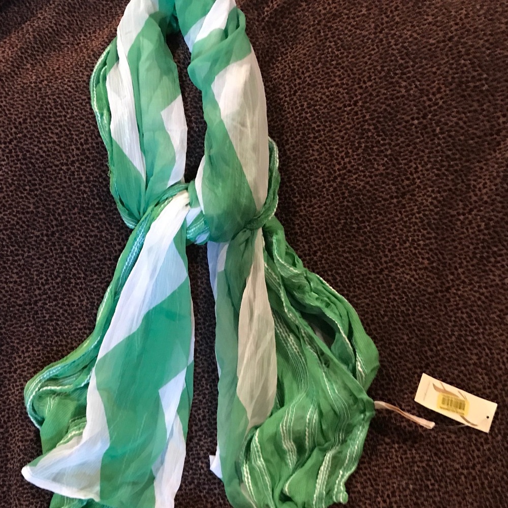 Scarf - Collectioneighteen - Green:White  -NWT