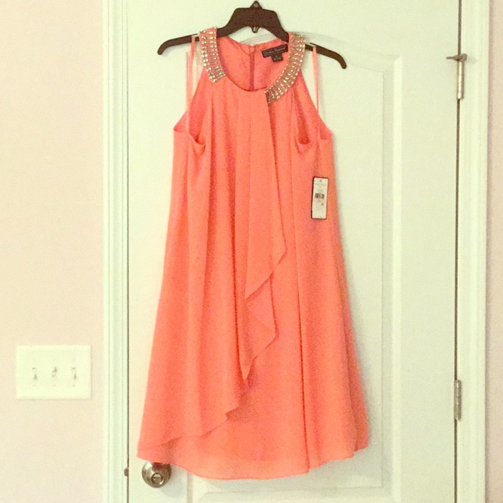 Peach color new dress