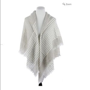 Grey Stripe Blanket Scarf