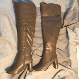 NEW Faux Leather Over Knee High Boots - Sz 10