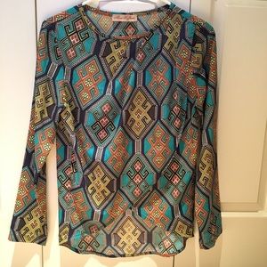 Mara Hoffman long sleeve printed top XS/Small