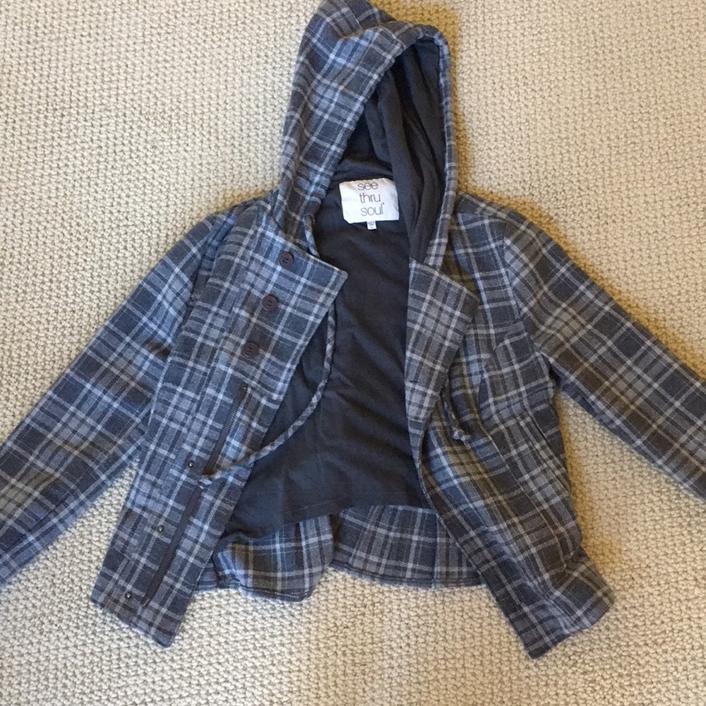 Gray plaid jacket