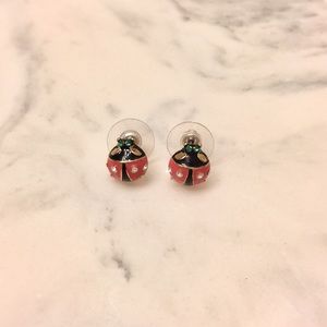 Betsey Johnson Ladybug Stud Earrings