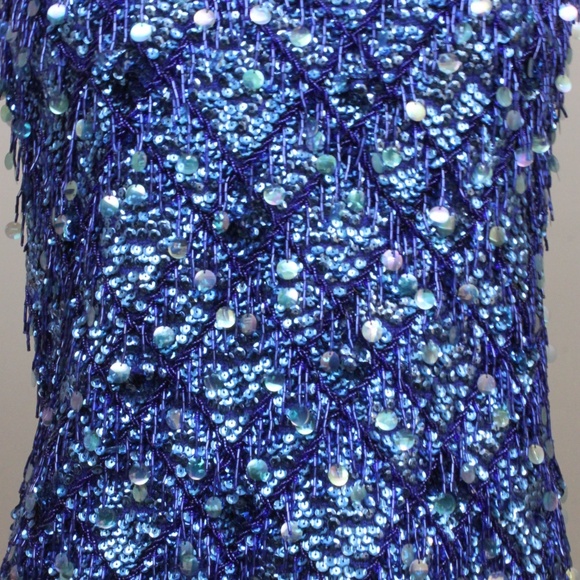 VINTAGE SEQUIN SHIMMY SHELL HOLIDAY LUXE PARTY TOP - Picture 6 of 6