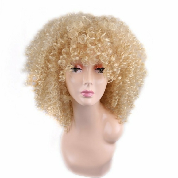 Blonde Curly Lacefront Wig main image 4