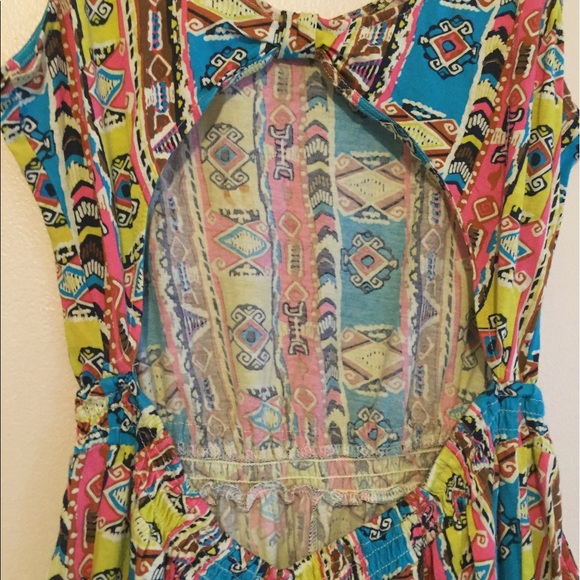 SOLD! Forever 21 colorful romper with open back! - Picture 5 of 6