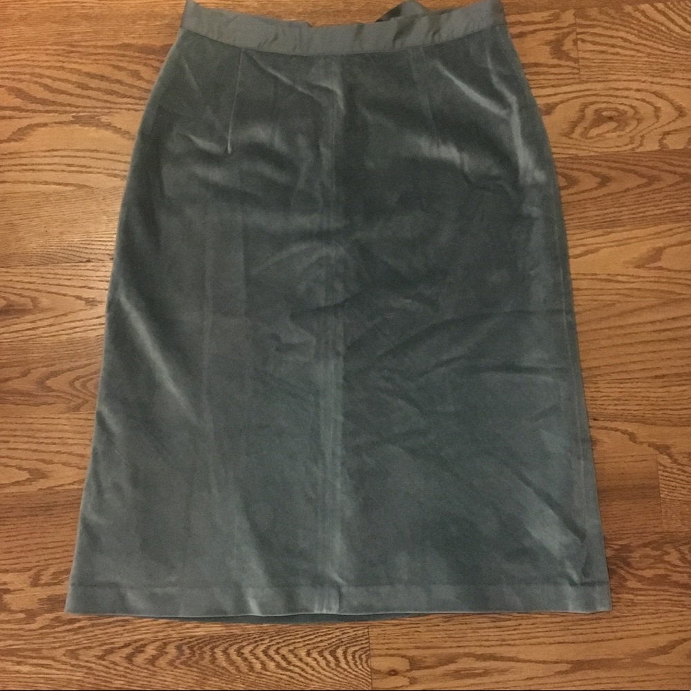 Banana Republic Teal velvet skirt - 8